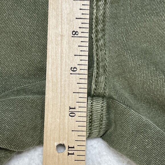 We The Free Jeans Womens Sz 26 Green Mid Rise Raw Hem Ankle Jeans 25x26 - Picture 9 of 13